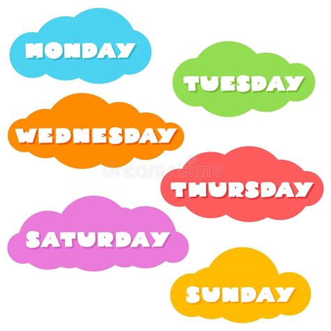 Days Of The Week Stock Vector Illustration Of Design 183931267