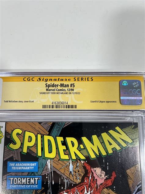 Spider Man 5 Cgc 98 1990 Marvel Signature Series Ss Signed Todd