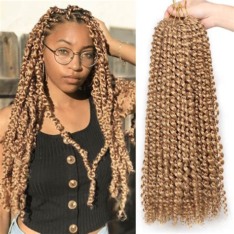 24 Inch Passion Twist Hair Water Wave Crochet Braids Hair Synthetic
