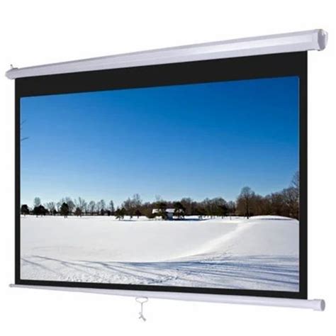 White Motorised Projection Screen Screen Size Various Sizes Available