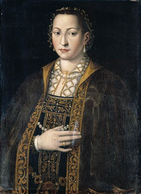 Portrait Of Eleanora Of Toledo Artist Agnolo Bronzino Costume