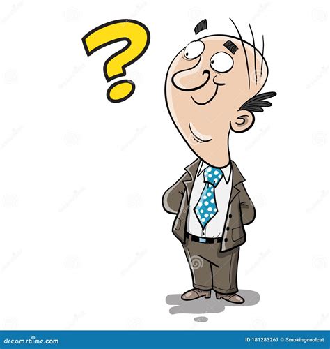 Man Dressed In Suit Asking A Question Stock Vector Illustration Of Business Businessman