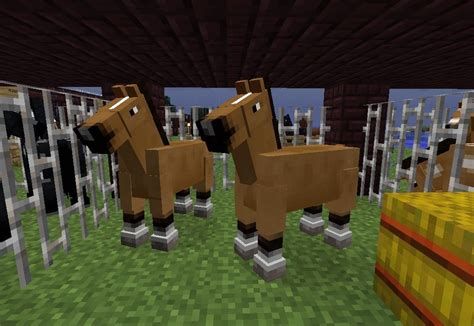 Minecraft Horses In A Stable Minecraft Horse Minecraft Mobs Minecraft