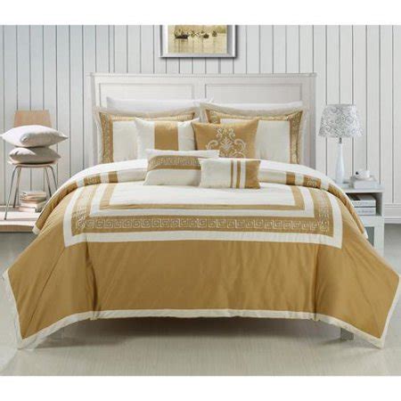 | skip to page navigation. Venice 7-piece Cotton Comforter Set Beige Gold Queen ...