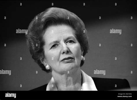 Margaret Thatcher Party Conference 1990 Black And White Stock Photos