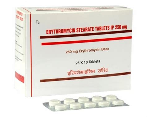 Erythromycin Stearate 250 Mg Antibiotic Tablets Cas No 114 07 8 At