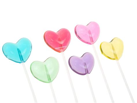 Heart Lollipops Long Stem Twinkle Pops For Valentines Day Candy