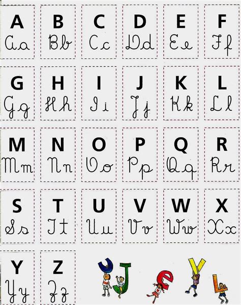 Tabela De Letras Cursivas Edulearn