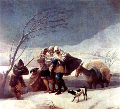 The Snowstorm Winter 1786 1787 Francisco Goya