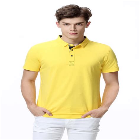 brand polo shirts for men summer short sleeve casual classic cotton slim fit business mens polos