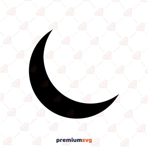 Crescent Moon Svg Moon Vector Files Instant Download Premiumsvg