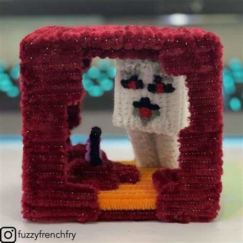 Made A Nether Diorama Out Of Pipe Cleaners Minecraft