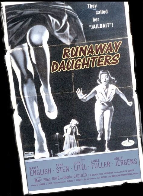 Dvd Cover Runaway Daughters Released November 1956 Double Feature