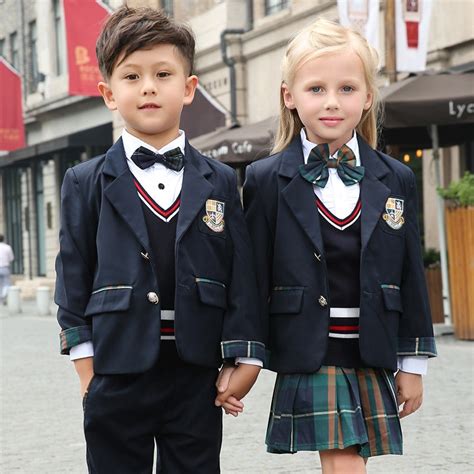 New Students Boys And Girls School Uniforms British Style Suits The