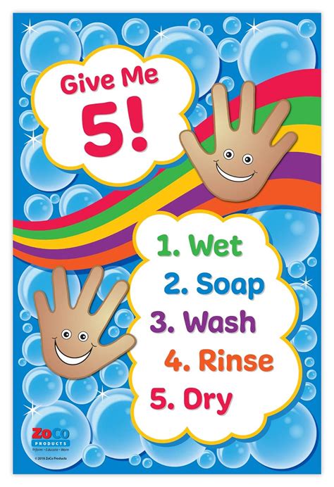 Daycare Posters Hand Washing Posters Laminated Health Posters