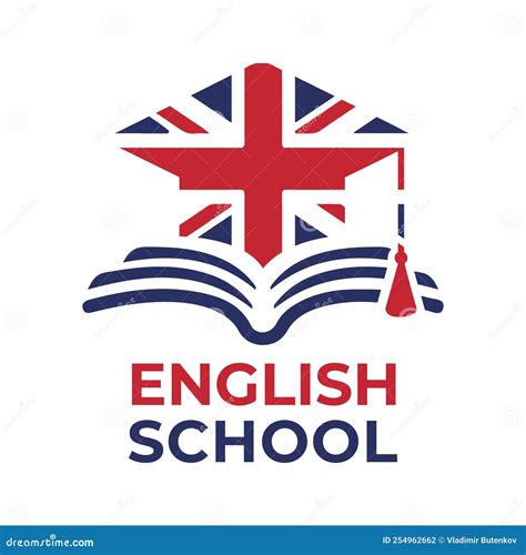 Vector Logo Of The English Language School Stock Vector Illustration