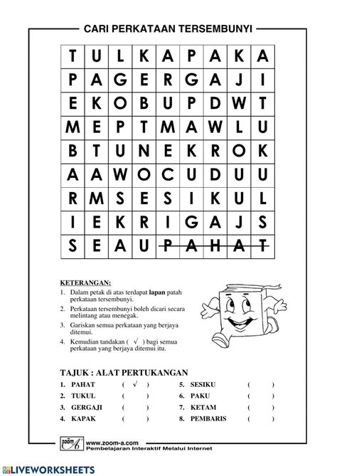 Cari perkataan tersembunyi apk is a puzzle games on android. CARI KATA 6 - Interactive worksheet