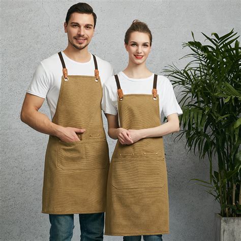 Irder Europe Design Halter Long Denim Apron Restaurant Chef Apron