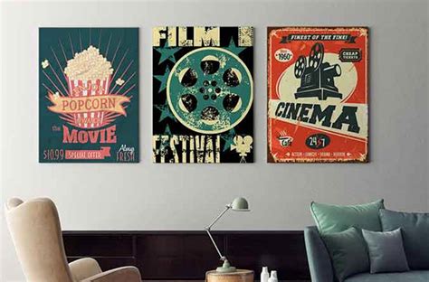 Living Room Wall Decor 10 Vintage Lifestyle Posters Inspirations