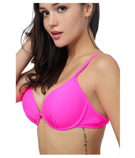 buy snazzyway nylon push up bra pink online at best prices in india snapdeal