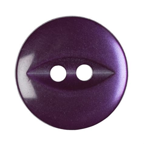 Groves And Banks Polyester Fish Eye Button 22 Lignes14mm Purple