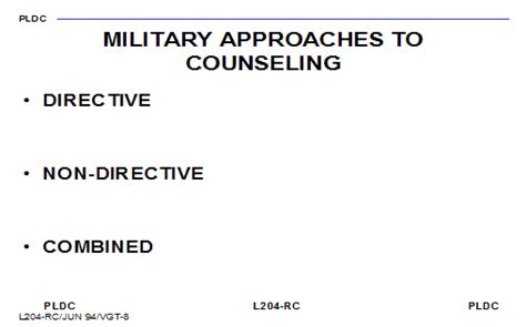 Non Directive Counseling Army Army Military