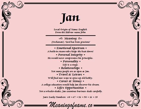 Jan Meaning Of Name