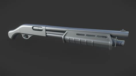 Wip Remington 870 Tac 14 Breacher Shotgun 3d Model By David Phoenix