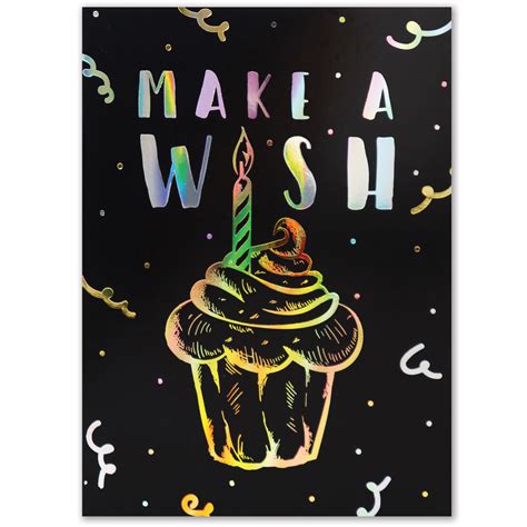 make a wish cupcake birthday card 9032 warwick