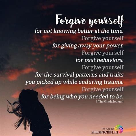 Forgive Yourself For Not Knowing Better At The Time In 2020 Forgive