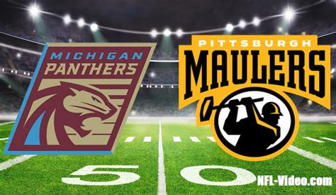 Michigan Panthers Vs Pittsburgh Maulers Full Game Replay 2023 Usfl Semi