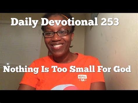 Did you know that not a single sparrow can fall to the ground without your father knowing it (matt nothing is too hard for you (jer 32:17). Daily Devotional 253 || Nothing Is Too Small For God - YouTube