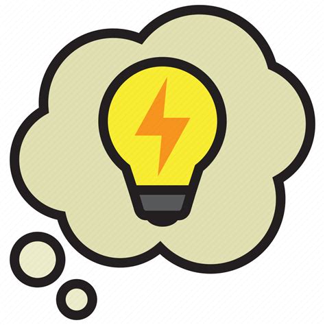 Thought Bulb Idea Light Thinking Thoughts Icon Download On