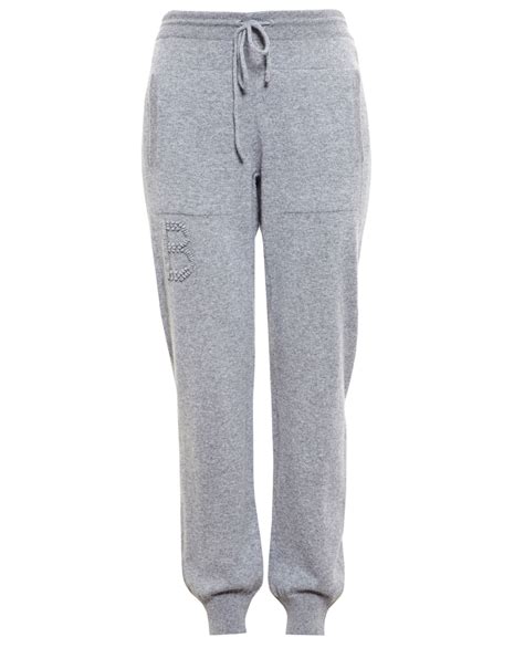 Barrie Cashmere Joggers In Grey Gray Lyst