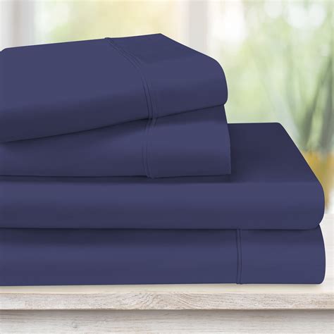 1200 Thread Count Egyptian Cotton Bedding Sheets & Pillowcases, 4-Piece Sheet Set by Impressions ...