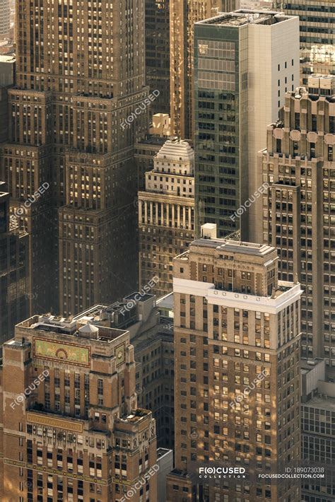 High Angle View Of Cityscape Of New York City — Buildings Exterior