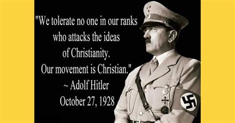 Did Adolf Hitler Say Our Movement Is Christian