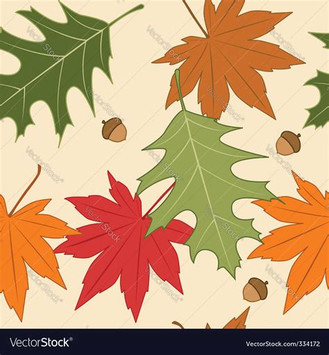 Autumn Seamless Background Royalty Free Vector Image