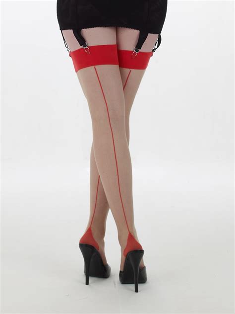 What Katie Did Retro Contrast Seamed Stockings Sweet Pins