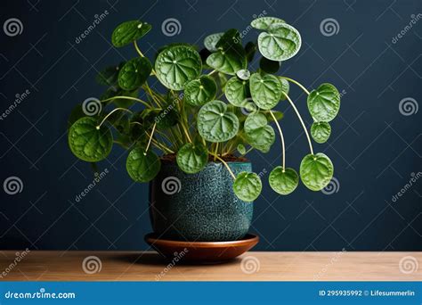 Vibrant Pilea Peperomiodest Houseplant Stock Photo Image Of Flora