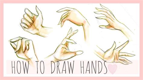 Draw lips for manga & anime. Drawing Tutorial | How To Draw Hands - YouTube