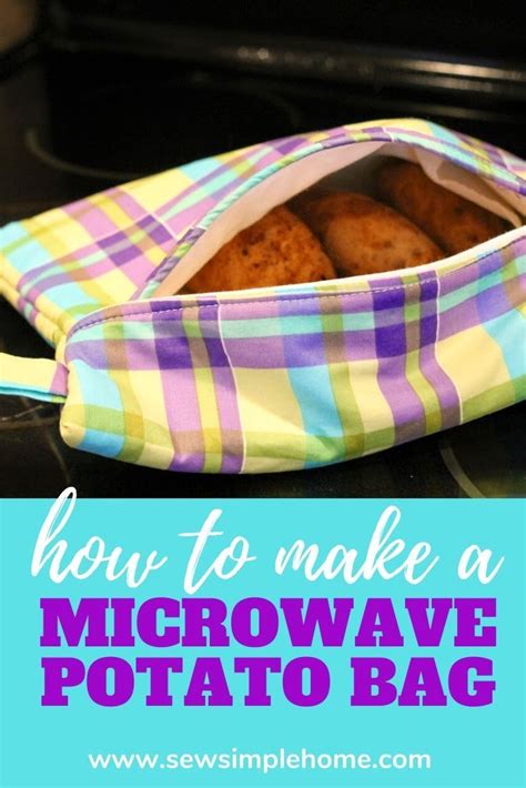 Baked potatoe in ziploc / baked potato wedges with melted cheddar cheese savory tooth. How to Make a Microwave Potato Bag + Free Sewing Pattern | Recipe in 2020 | Potatoes in ...