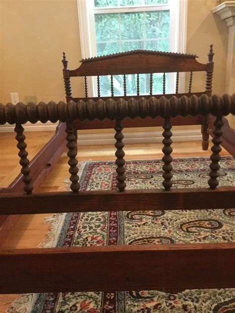 Custom Finish 1800s Antique Heirloom Bobbin Spindle Bed Jenny Lind Bed