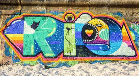 Rio De Janeiro Brazil November 09 2016 Bright And Juicy Graffiti