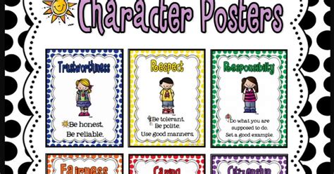 Six Pillars Of Character Posterspdf Pillars Of Character Character Education Literacy Night