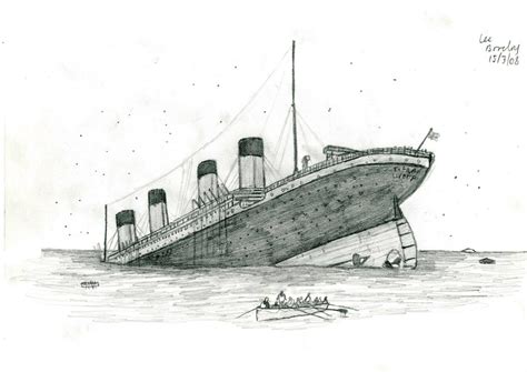 How To Draw Titanic Sinking Easy