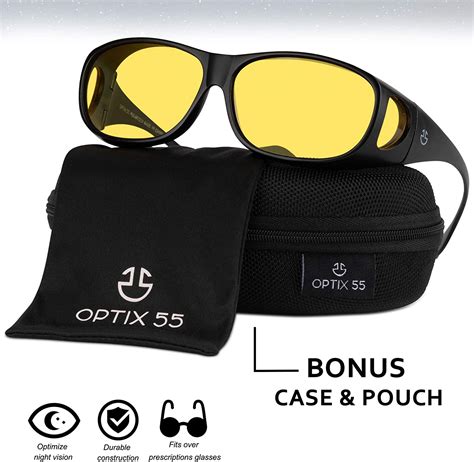 optix 55 fit over hd day night driving glasses wraparound sunglasses for men women