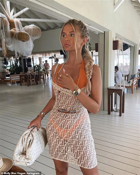 Molly Mae Hague Shows Off Her Figure In A Thigh Skimming Bodycon Before Boarding A Boat In Ibiza