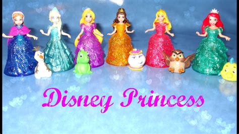 6 magiclip sparkle disney princess glitter glider belle rapunzel ariel disney frozen anna elsa