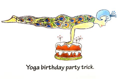 Yoga Birthday Card Say Happy Birthday With A Smile Just